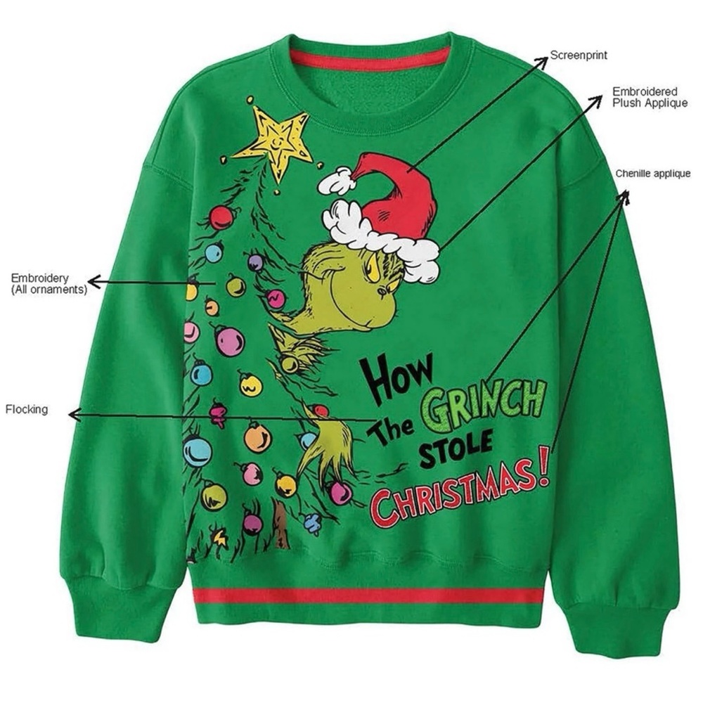 NWT Adult Grinch Christmas Sweater